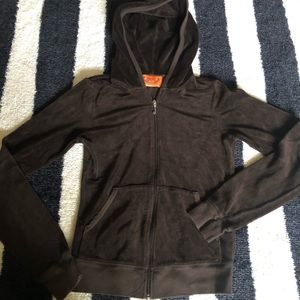 Brown Juicy Couture Zip Up Hoodie